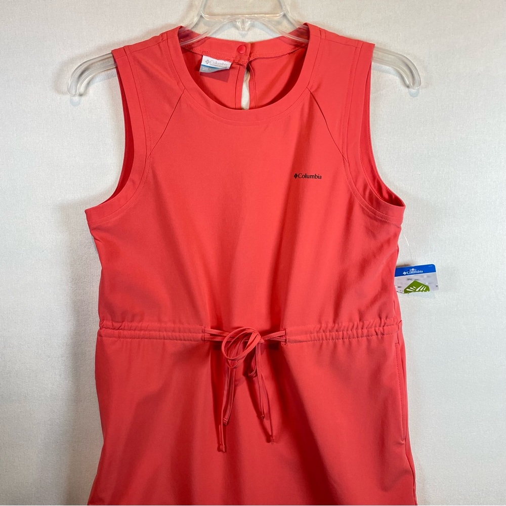 Columbia Bogata Bay Dress Womens Small Coral Pink Orange Omni-Shield Outdoor NWT - Picture 4 of 11